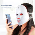 GlowPulse 7-Color LED Glow Mask for Face & Neck – Cordless